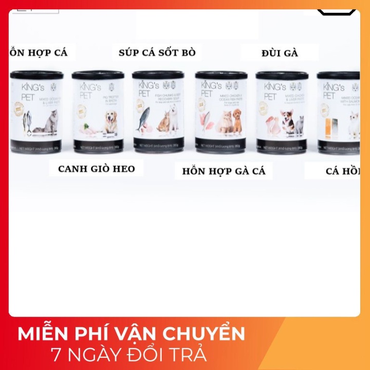 Hàng mới nhất Pate thức ăn hỗn hợp cho chó mèo từ 1 tháng tuổi KING's PET