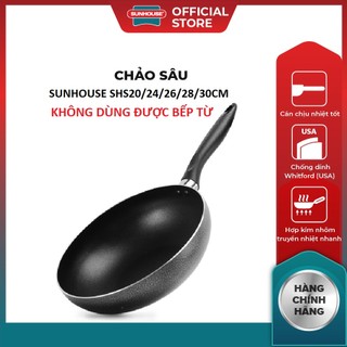 Chảo Sâu Chống Dính SUNHOUSE SHS20/24/26/28/30CM - Hàng Chính Hãng
