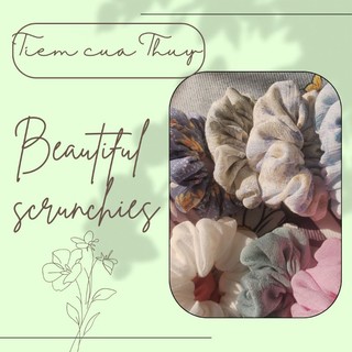 Scrunchies, cột tóc size mini đũi mềm mịn, xinh xắn
