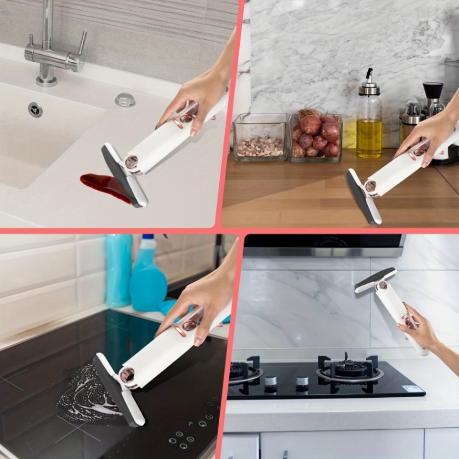 Cây Lau Bếp Tự Vắt Mini Mop Đa Năng Dụng Cụ Lau Kính Oto Chổi Vệ Sinh Nhà Tắm Bàn Làm Vệc Gấp Gọn Thông Minh HOT HOT