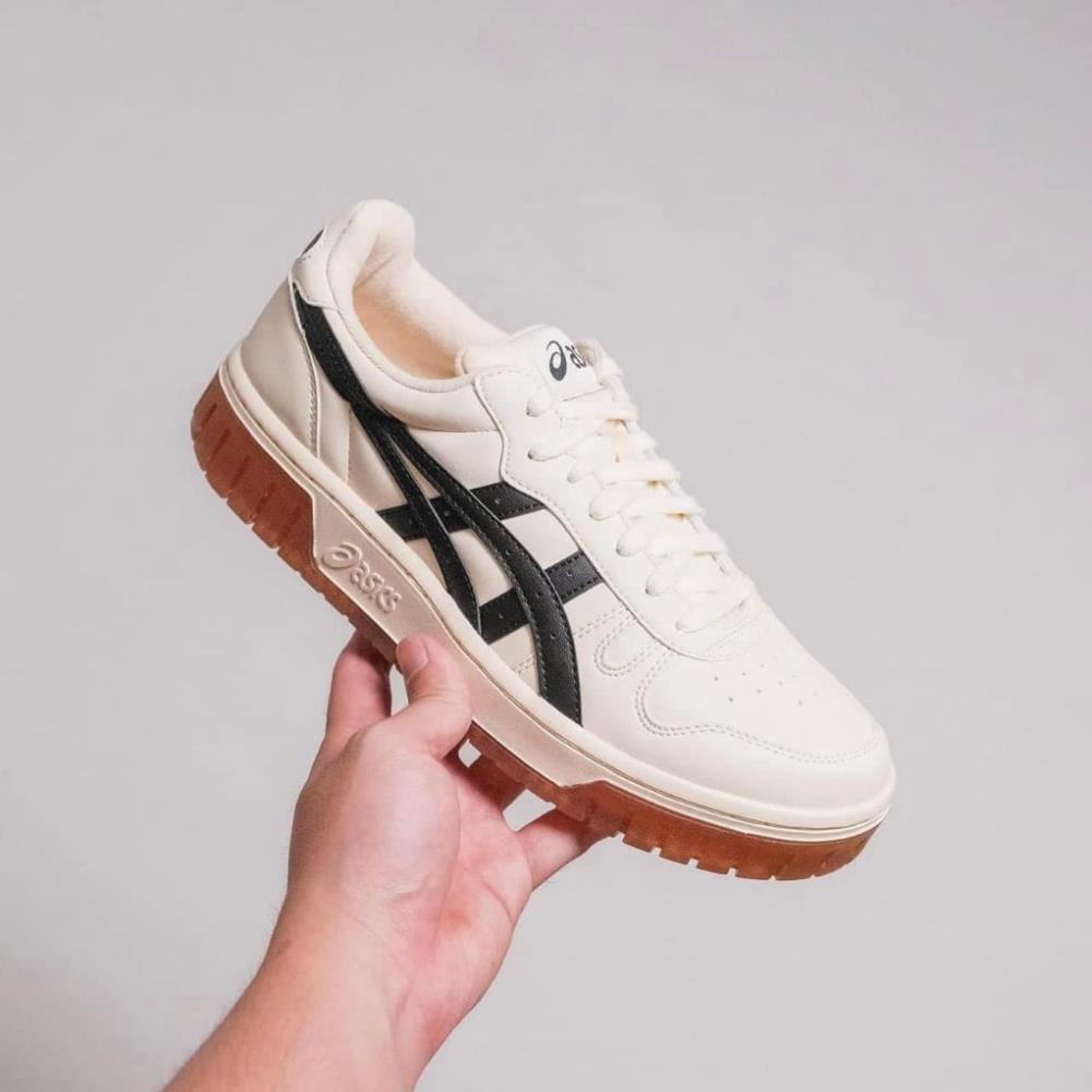 Giày Thể Thao Asics.Court MZ Kem Đen Và Kem Xám Hàng Hot Trend 2023