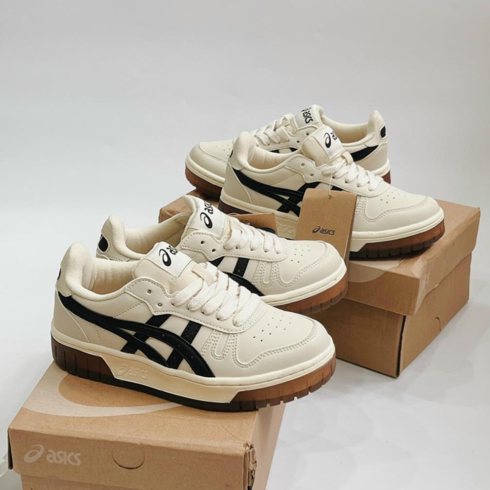 Giày Thể Thao Asics.Court MZ Kem Đen Và Kem Xám Hàng Hot Trend 2023
