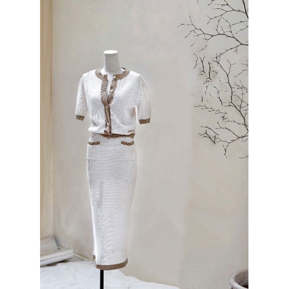 SET LEN DỆT MÙA THU ÁO + CHÂN VÁY MIDI