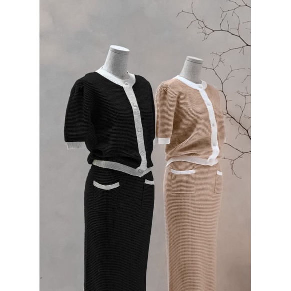 SET LEN DỆT MÙA THU ÁO + CHÂN VÁY MIDI