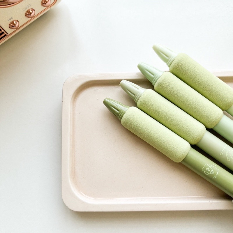 Bút Gel Bấm LOPET MATCHA Mực Đen Ngòi 0.5mm