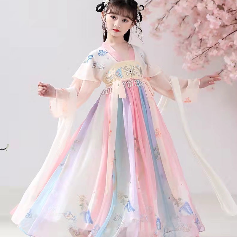 Đầm Hán Phục Phong Cách Trung Hoa Mới Cho Bé Gái