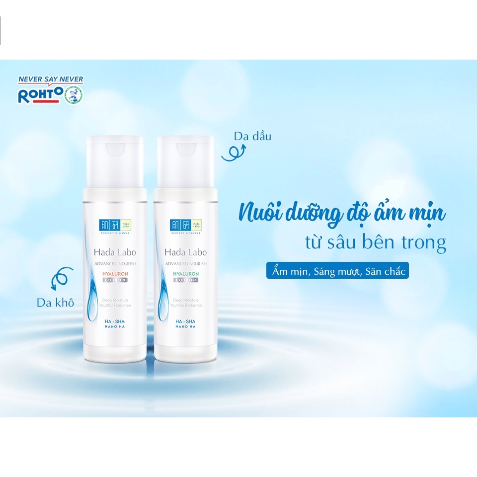 Nước Dưỡng Da Hada Labo Advanced Nourish Hyaluron Lotion, Da Đầu, Da Thường Và Da Hỗn Hợp Dưỡng da, chăm da đẹp, sắc đẹp