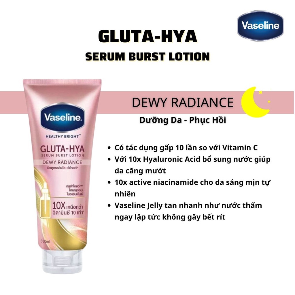 Dưỡng trắng body VASELINE Hà Linh review