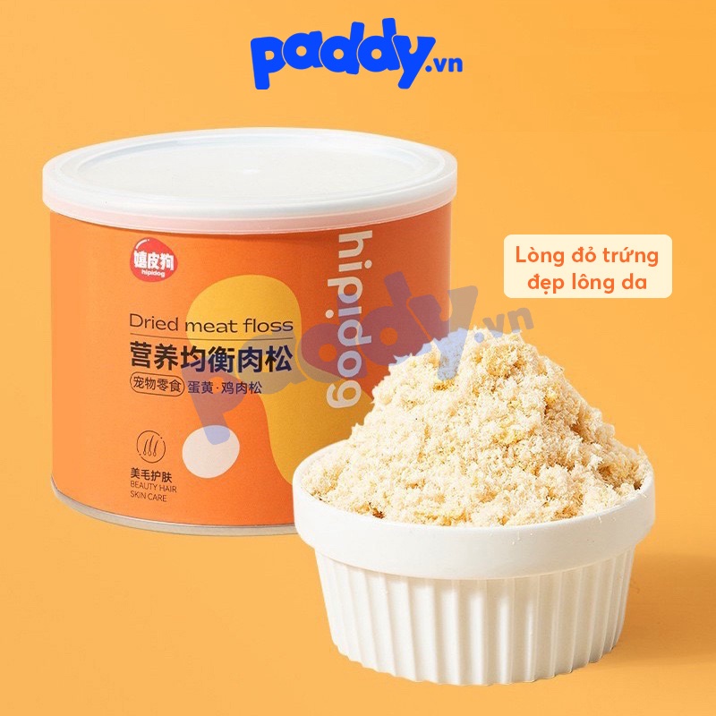 Hàng mới nhất Chà Bông Ruốc Gà Cho Chó Mèo Hipidog 100g
