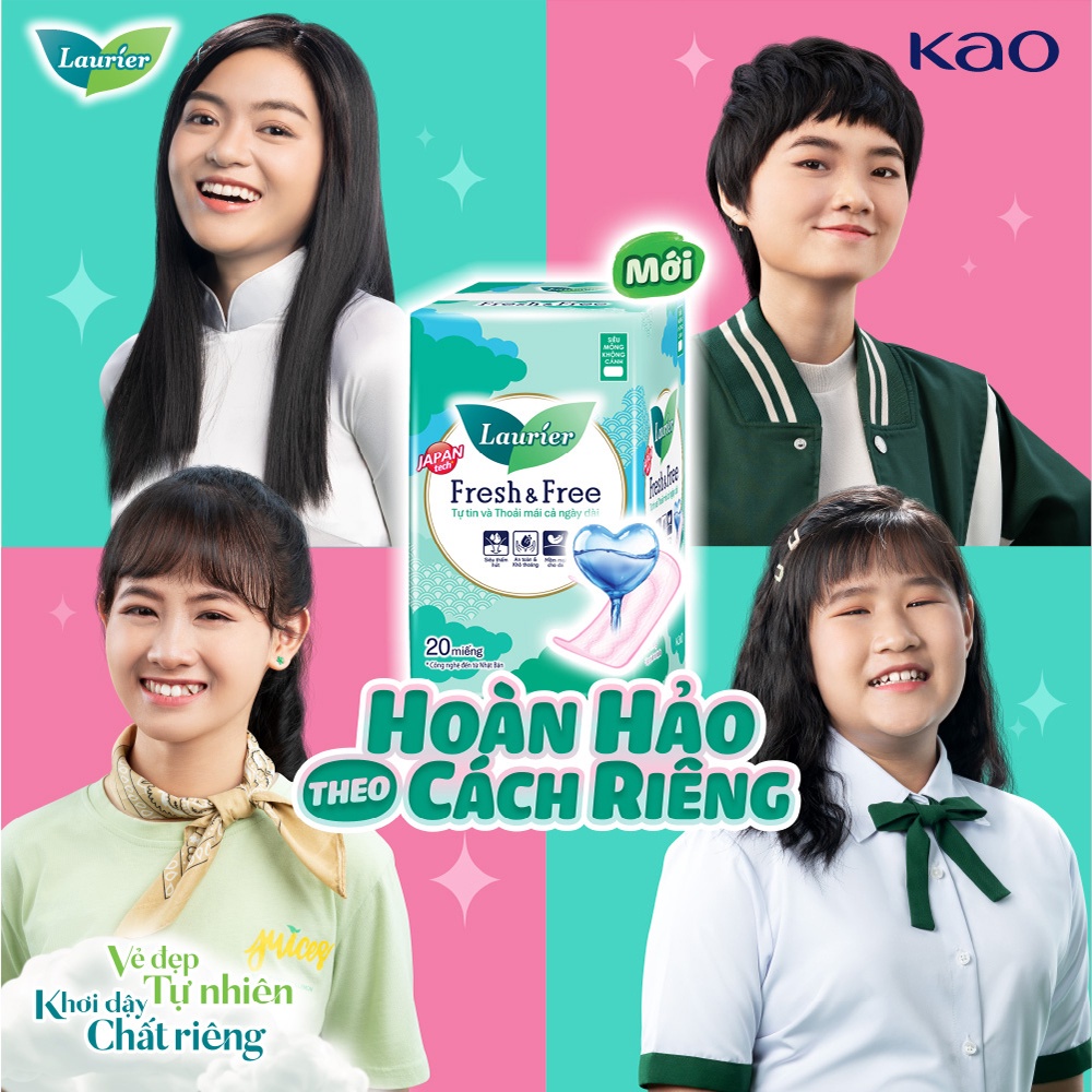 Combo 3 Băng vệ sinh Laurier Fresh & Free Siêu Mỏng