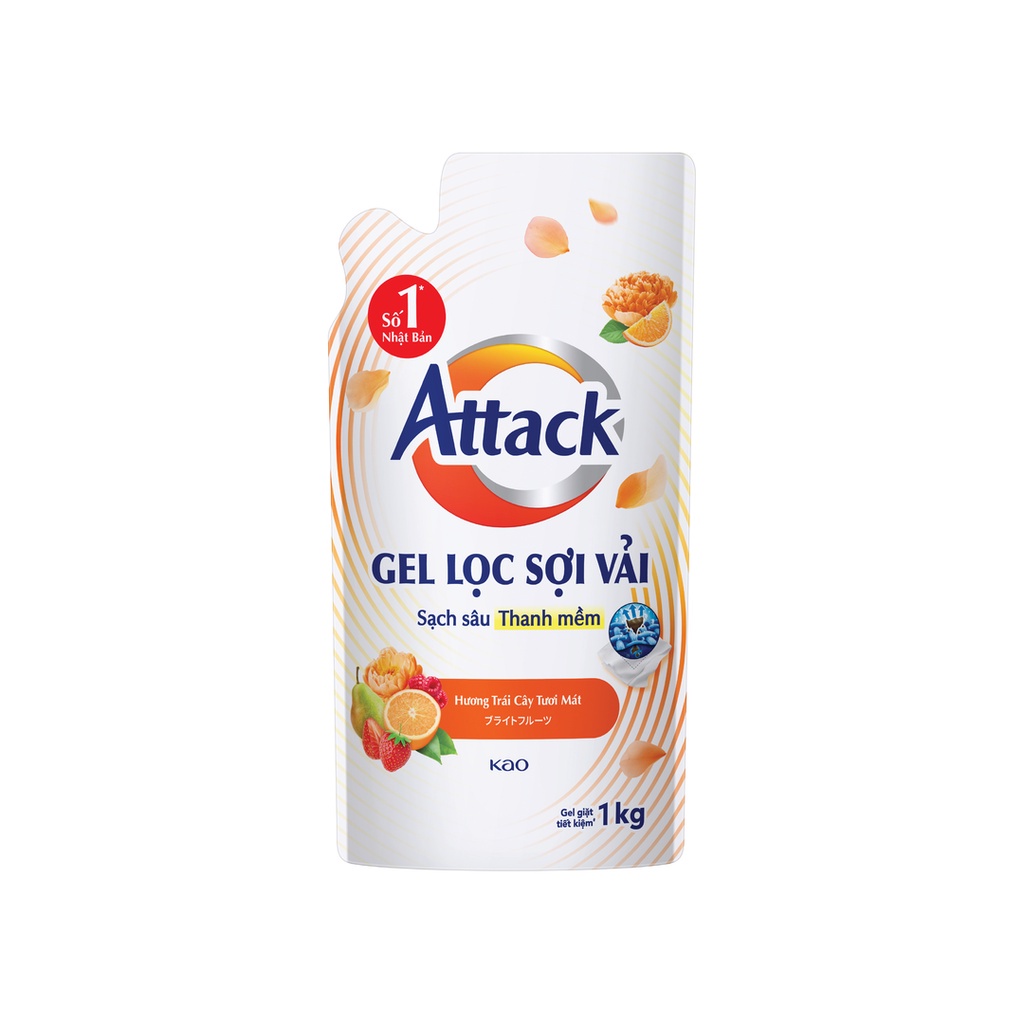 - Gel giặt Attack túi 1kg