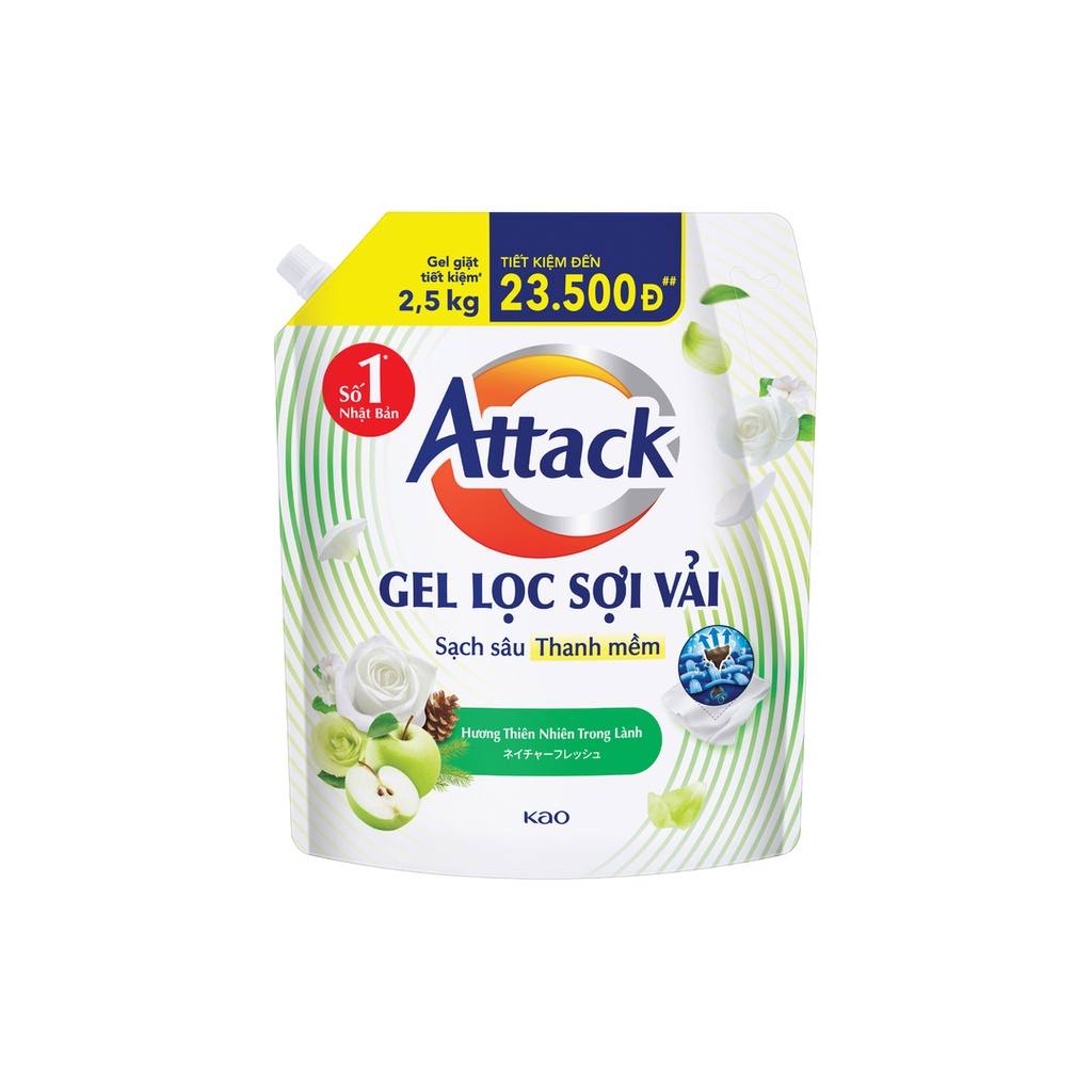 [Quà tặng không bán] -Gel giặt Attack túi 2.5kg (Mẫu ngẫu nhiên)