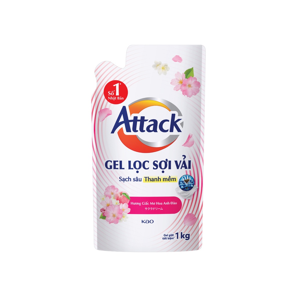 [Quà tặng không bán] - Gel giặt Attack túi 1kg (Mẫu ngẫu nhiên)