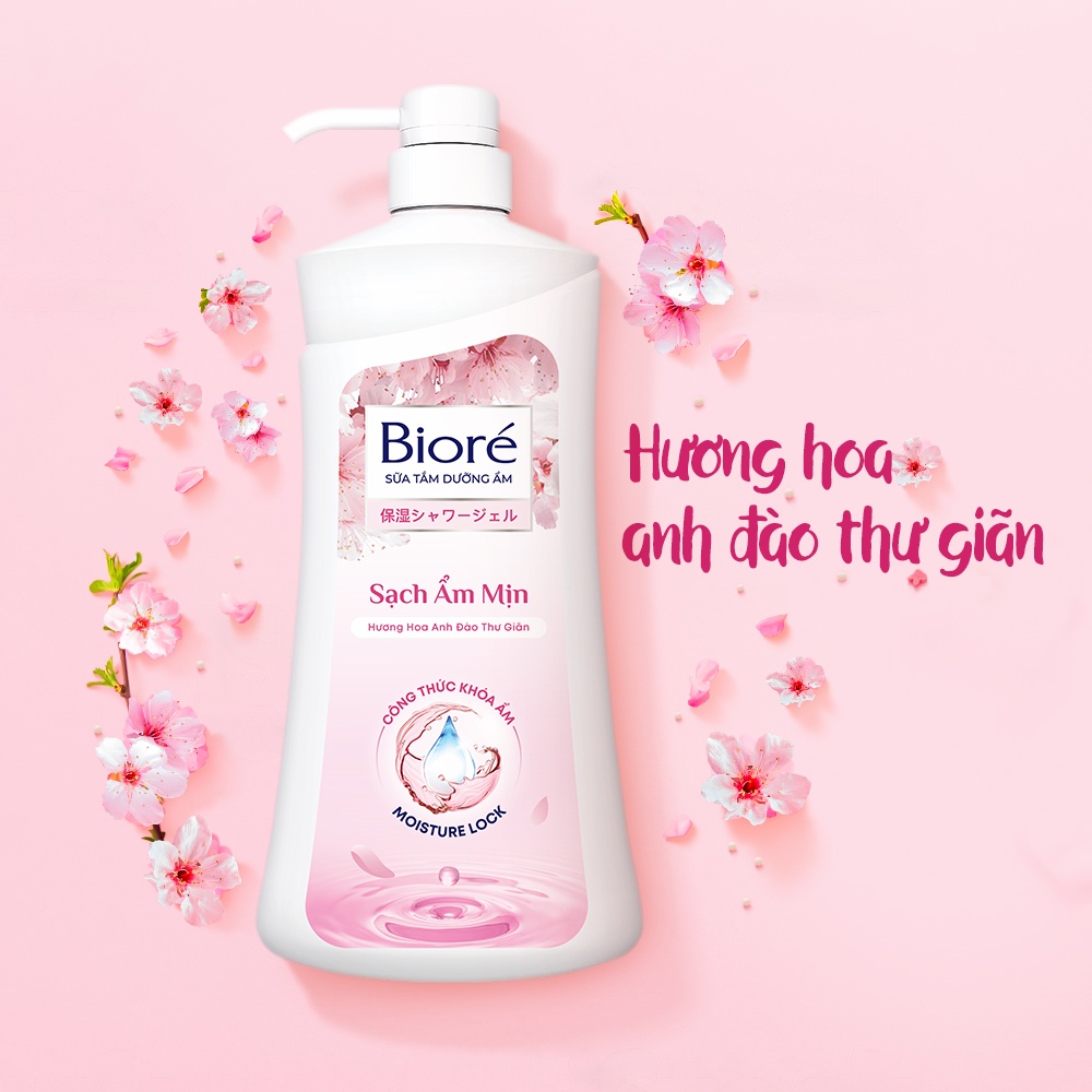 Sữa Tắm Bioré Dưỡng Ẩm Đủ Hương 530g