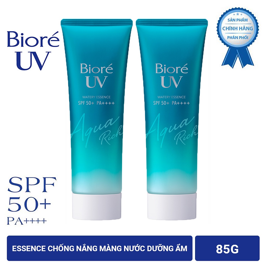 Combo 2 Bioré Essence Chống Nắng Sáng UV AQUA SPF50+/PA++++ 70g/85g