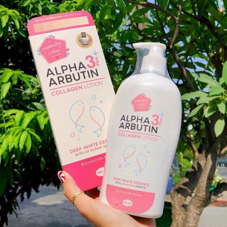 Sữa Dưỡng Thể Trắng Da Alpha Arbutin Collagen Lotion 3 Plus Thái Lan 500ml - Hàng Chính Hãng - diamond Mart