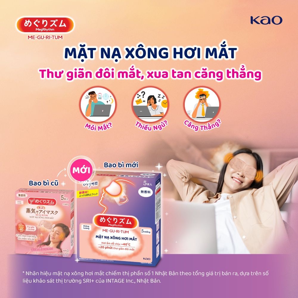 (Chọn hương) Mặt Nạ Xông Hơi Mắt Megrhythm 5 Miếng/ Hộp