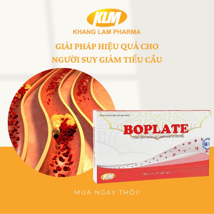 Boplate hộp 20 viên nén Santex tăng cường tái tạo tiểu cầu