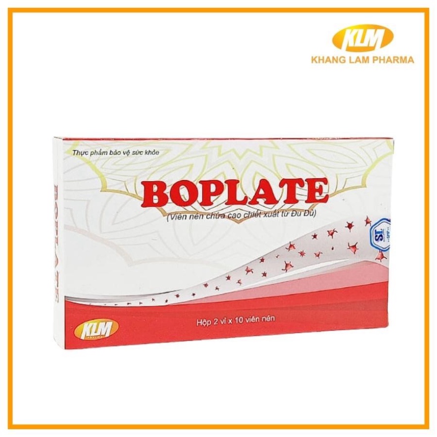 Boplate hộp 20 viên nén Santex tăng cường tái tạo tiểu cầu
