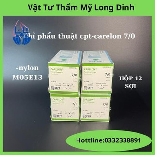 Chỉ phẫu thuật không tiêu dùng trong thẩm mỹ cpt carelon nylon số 7/0 - m05e13