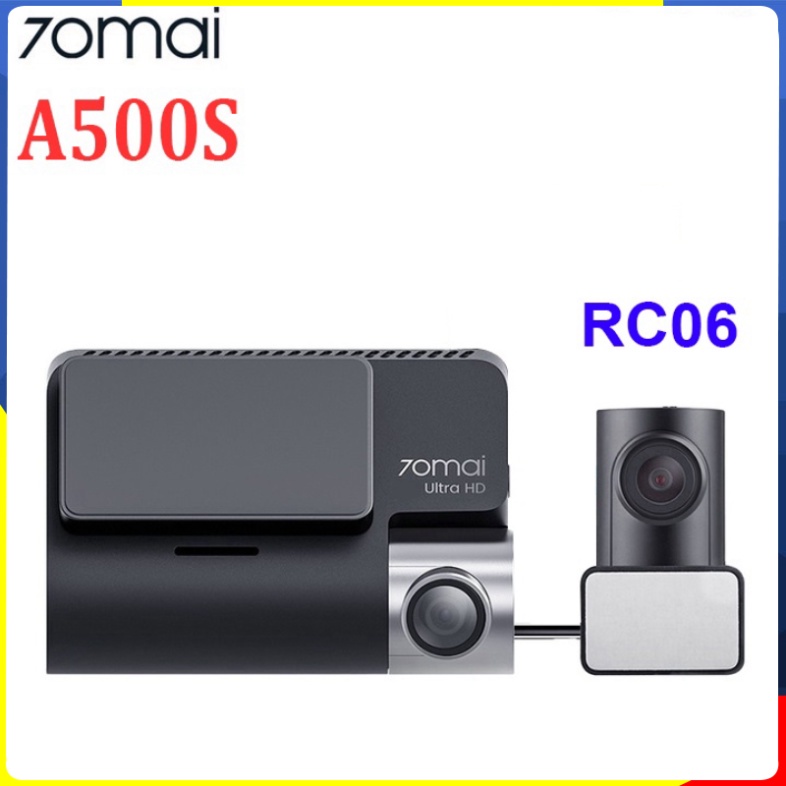 Camera hành trình ô tô Xiaomi 70mai, bản Quốc Tế cao cấp A500S (Bộ gồm Camera trước + sau) - CHÍNH H