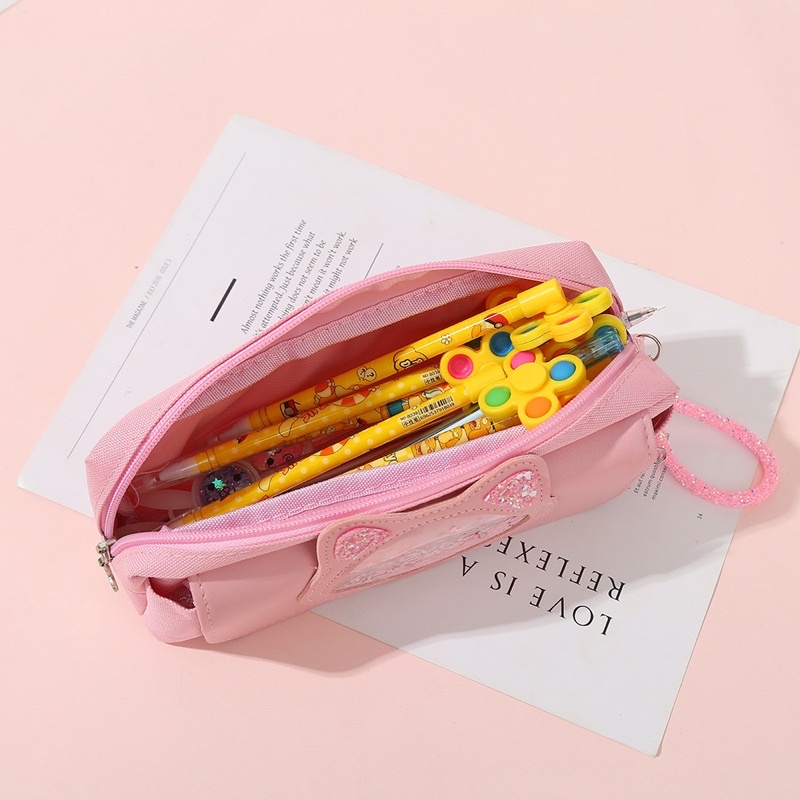 Túi bút hình mèo lấp lánh