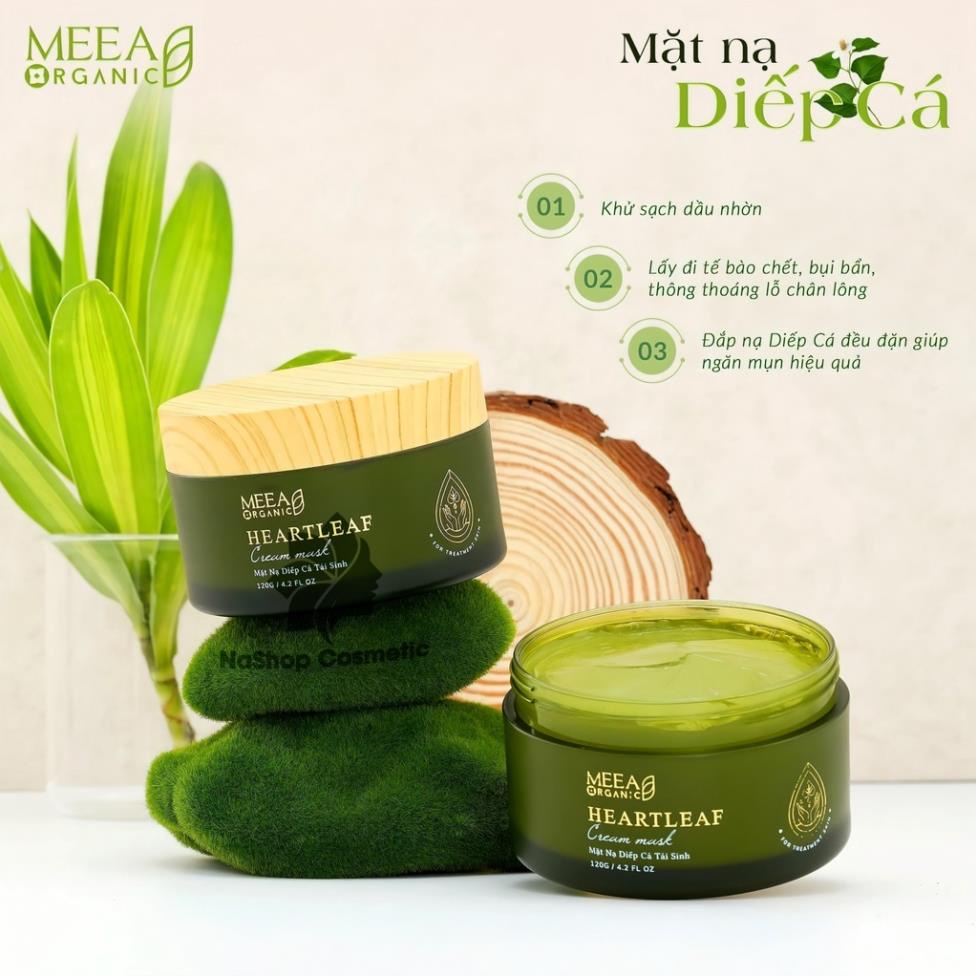 Mặt nạ diếp cá tái sinh MEEA ORGANIC - Mask diếp cá dưỡng trắng da se khít lỗ chân lông | BigBuy360 - bigbuy360.vn