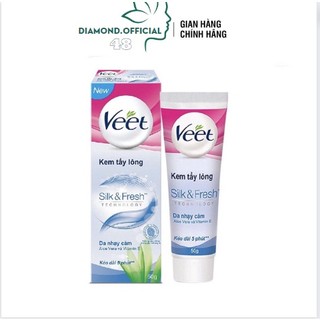 Kem tẩy lông veet silk & fresh dành cho da nhạy cảm silk & fresh aloe vera & vitamin e
