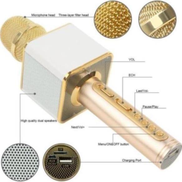 Micro Karaoke Bluetooth SD08 Cầm Tay - Giá Cực Rẻ - Hát Karaoke Cực Đã + 12 Tháng BH taphoanhaso