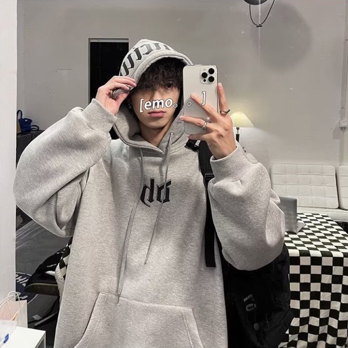 Áo Hoodie,Áo Nỉ Hoạ Tiết Mũ Chữ Thái Unisex Nam Nữ