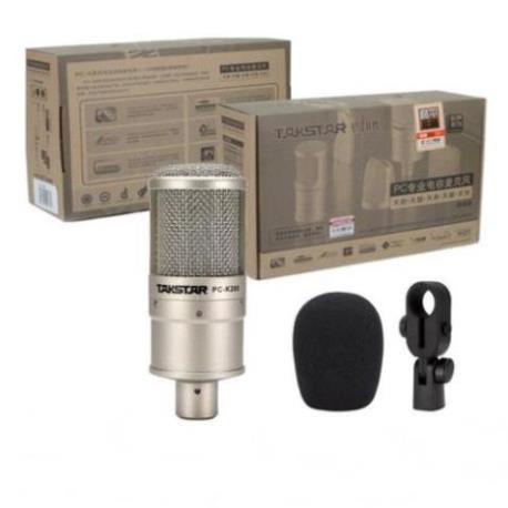Mic PC K200 livestream chuyên nghiệp,Tặng Nguồn Phantom 48v, Dây Jack Đầy Đủ taphoanhaso