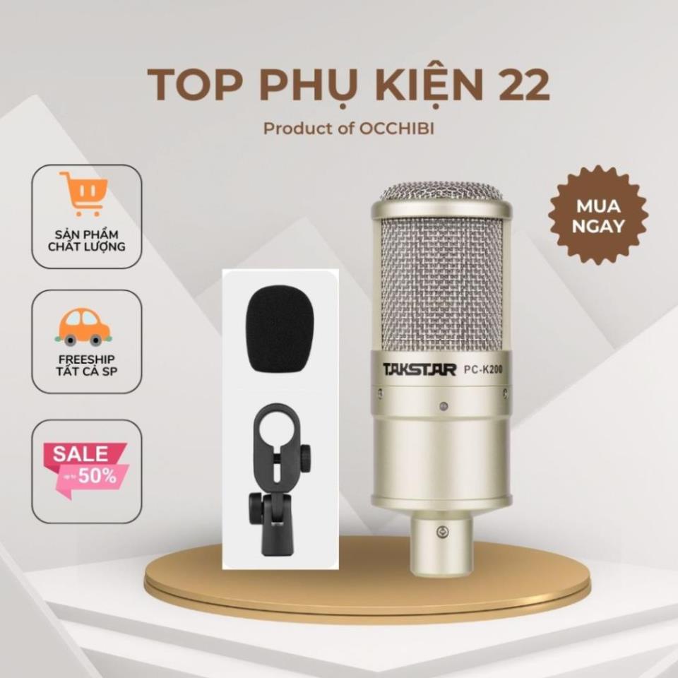Mic PC K200 livestream chuyên nghiệp,Tặng Nguồn Phantom 48v, Dây Jack Đầy Đủ taphoanhaso
