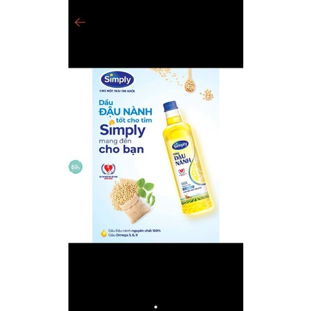 Dầu Đậu lành Simply chai 1 lít