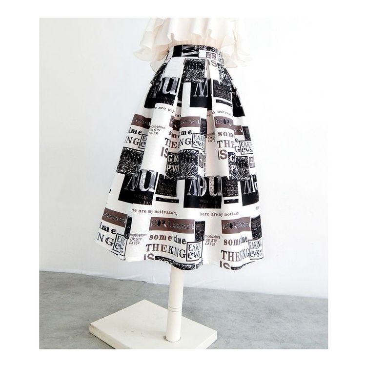 Chân Váy Xòe Lưng Cao Bằng Vải Bông 35% Thời Trang Xuân Hè Hàng Mới Dành Cho Bạn Nữ