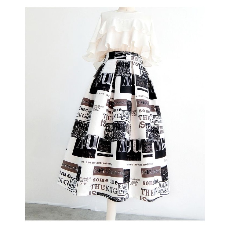 Chân Váy Xòe Lưng Cao Bằng Vải Bông 35% Thời Trang Xuân Hè Hàng Mới Dành Cho Bạn Nữ