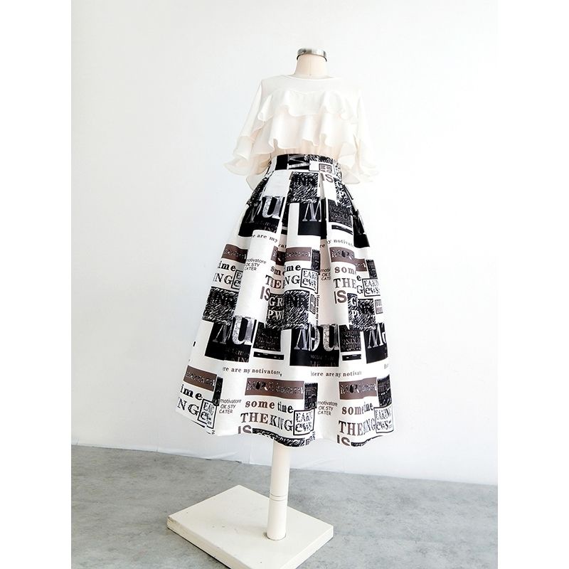 Chân Váy Xòe Lưng Cao Bằng Vải Bông 35% Thời Trang Xuân Hè Hàng Mới Dành Cho Bạn Nữ