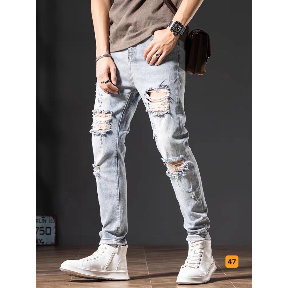 Quần Jean Nam Amiri Xanh Rêu Vảy Sơn Vá Da Cứng Hàng Super Vip Quần Bò Nam Form Sninky Chất Liệu Dehim Co Giãn 4 Chiều