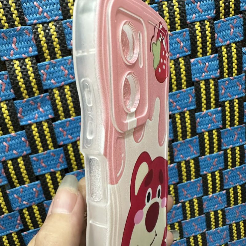 Case ốp lưng Xiaomi note 11E / redmi 10 5G dẻo gấu dâu lotso siêu dễ thương viền lượn sóng bảo vệ camera