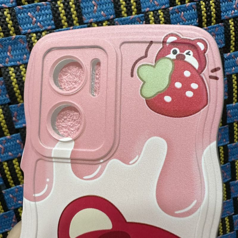 Case ốp lưng Xiaomi note 11E / redmi 10 5G dẻo gấu dâu lotso siêu dễ thương viền lượn sóng bảo vệ camera