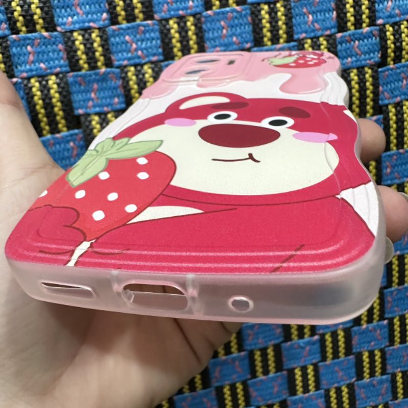 Case ốp lưng Xiaomi note 11E / redmi 10 5G dẻo gấu dâu lotso siêu dễ thương viền lượn sóng bảo vệ camera