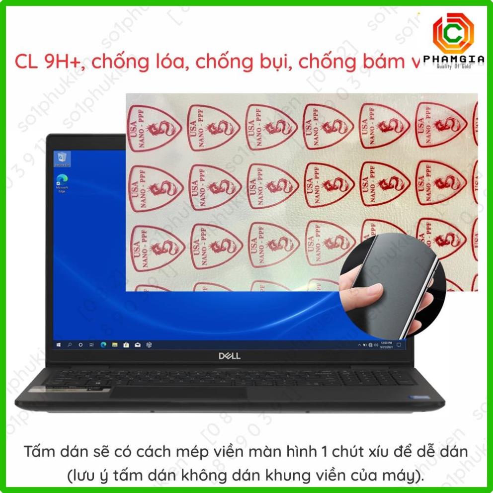 Dán cường lực màn hình laptop Dell Latitude 3520/ 3590/ Latitude 3410/ 3420 14'' nano trong suốt,nhám chống vân tay, cnt