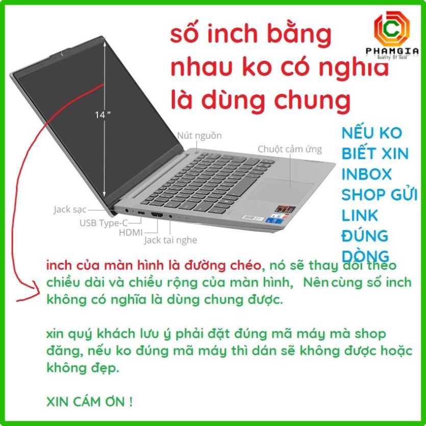 Dán cường lực màn hình laptop Dell Latitude 3520/ 3590/ Latitude 3410/ 3420 14'' nano trong suốt,nhám chống vân tay, cnt