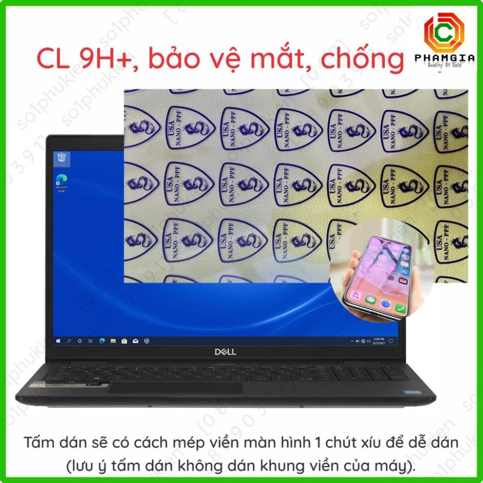 Dán cường lực màn hình laptop Dell Latitude 3520/ 3590/ Latitude 3410/ 3420 14'' nano trong suốt,nhám chống vân tay, cnt
