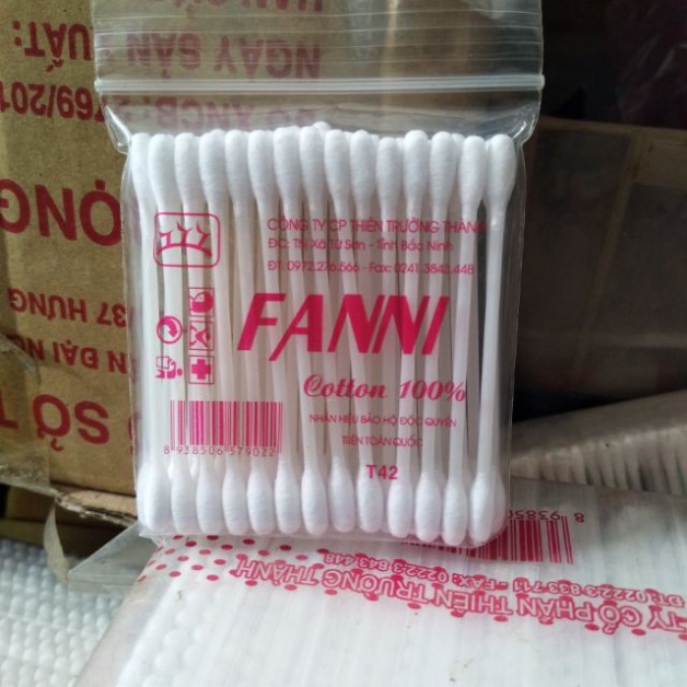 Tăm bông ngoáy tai gói 50 que Fanni Trường Thành