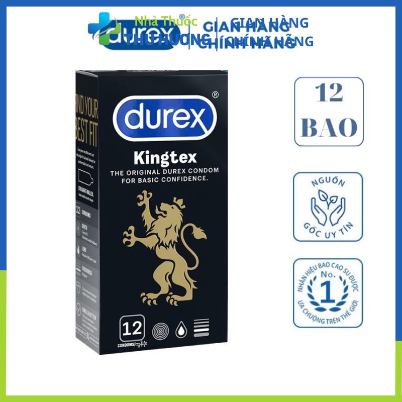 Bao cao su Durex Kingtex hộp 12 chiếc - Bó sát, làm cho chàng khoan khoái hơn