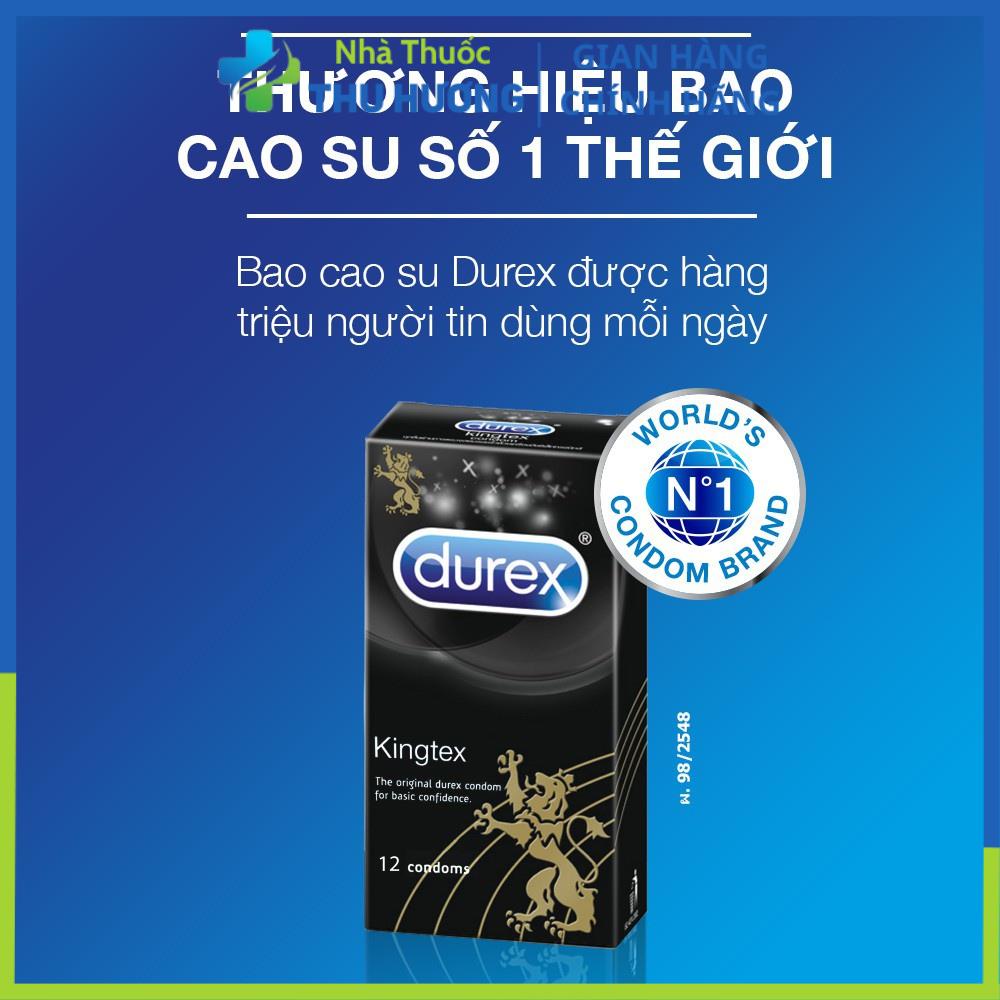 Bao cao su Durex Kingtex hộp 12 chiếc - Bó sát, làm cho chàng khoan khoái hơn