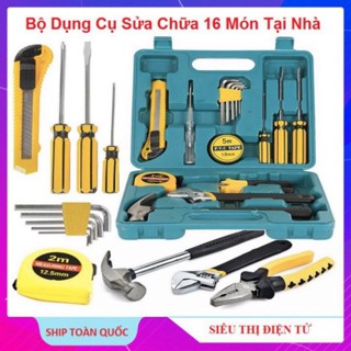 Bộ Dụng Cụ Sửa Chữa Đa Năng, kìm Búa Tô Vít Mỏ Lết Lục Giác Bút Thử Điện Thước Băng Keo Dao.