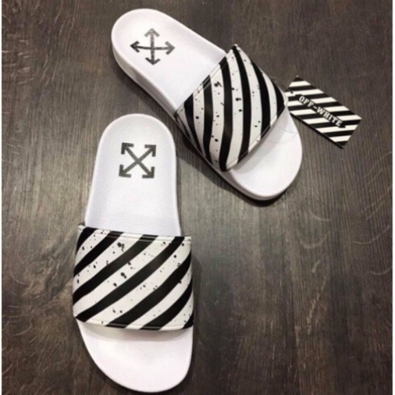 Dép Lê Nam Nữ OFF WHITE Quai Ngang Phong Cách Cá Tính - Dép Lê Nam Nữ Hot Trend