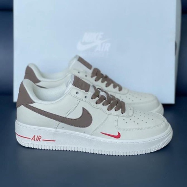 Giày_nike air force 1 vệt nâu, giầy af1 trắng tích nâu, giày thể thao sneaker nam nữ bản cao cấp full size