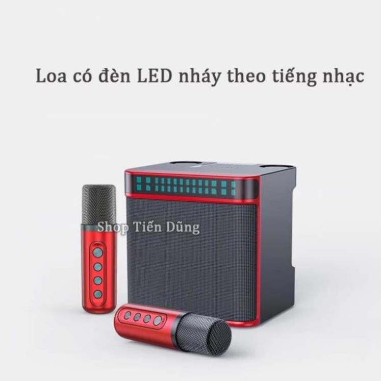 Loa Karaoke YS223 Kèm 2 Micro Không Dây Kiêm Bluetooth, USB, Thẻ nhớ- Loa YS-223 Nhỏ Gọn Âm Thanh Chất Lượng, Độ Bền Cao